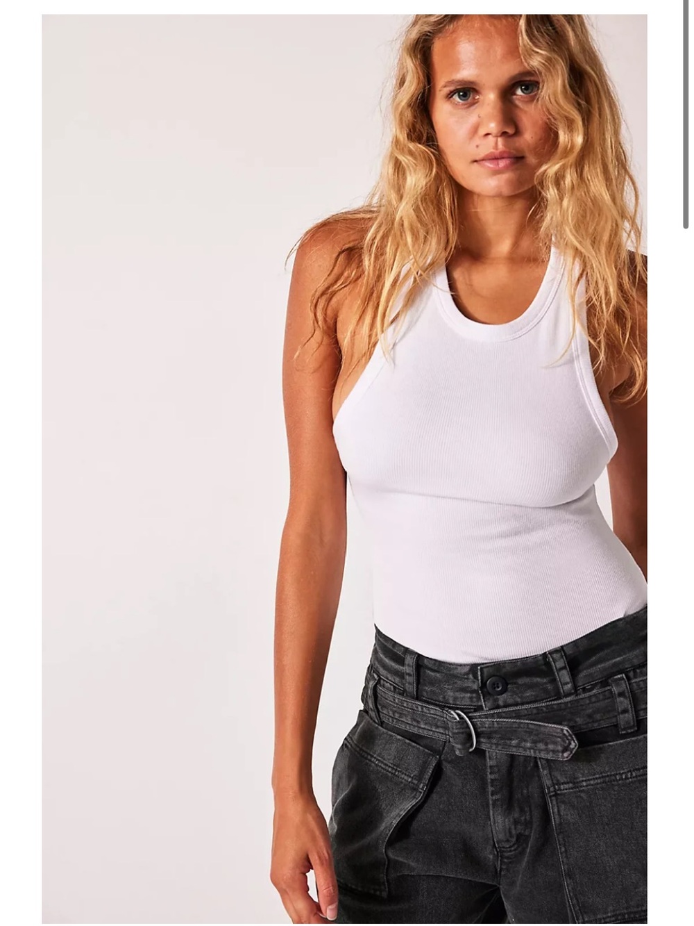 NWOT Free People Intimately Brexley Ribbed Bodysuit- White